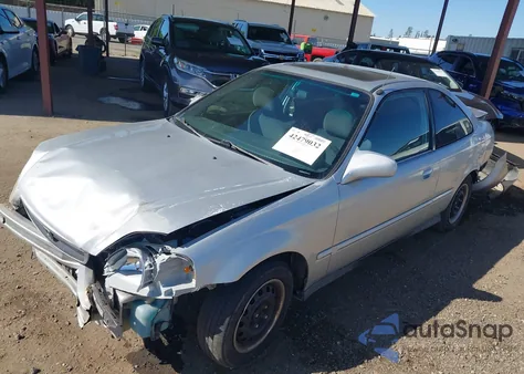 1999 Honda Civic Ex из США, поврежденный, VIN 1HGEJ8242XL070966